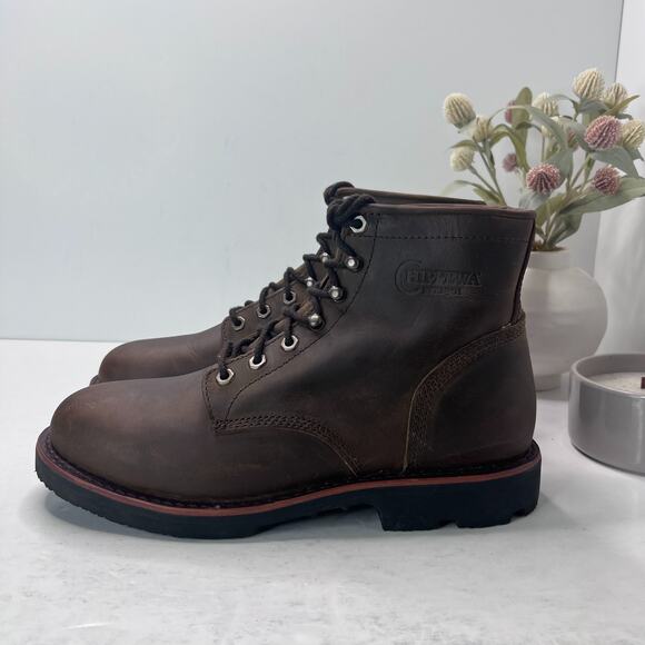 Chippewa Classic 2.0 Wood 6" Leather Work Boots Brown Men's 10.5EE Vibram Sole - Picture 1 of 9